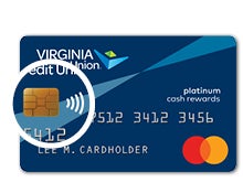 Microchip technology on a credit card.