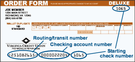 A diagram with the information you will need from your check.