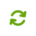Icon of two arrows indicating a refinance