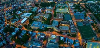 city aerial shot