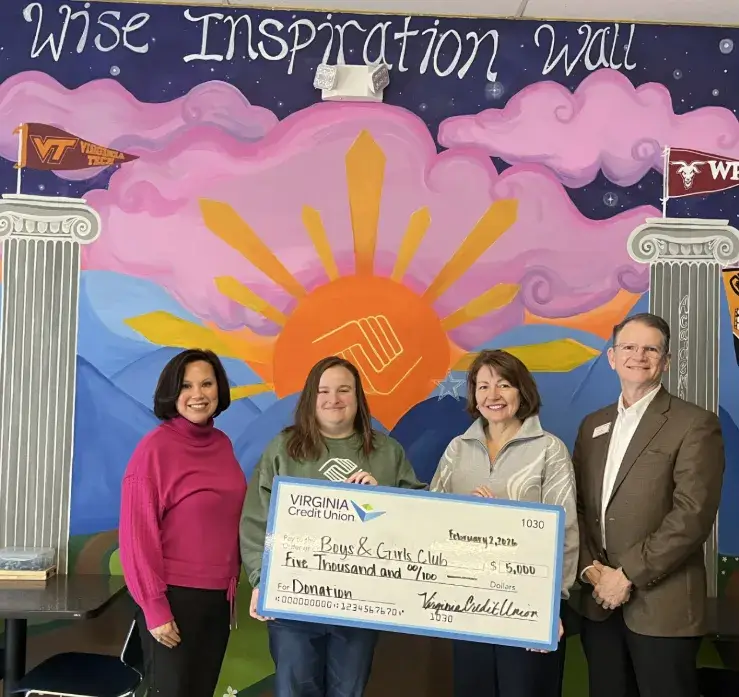 VACU presenting donation to Boys & Girls Clubs of Southwest Virginia