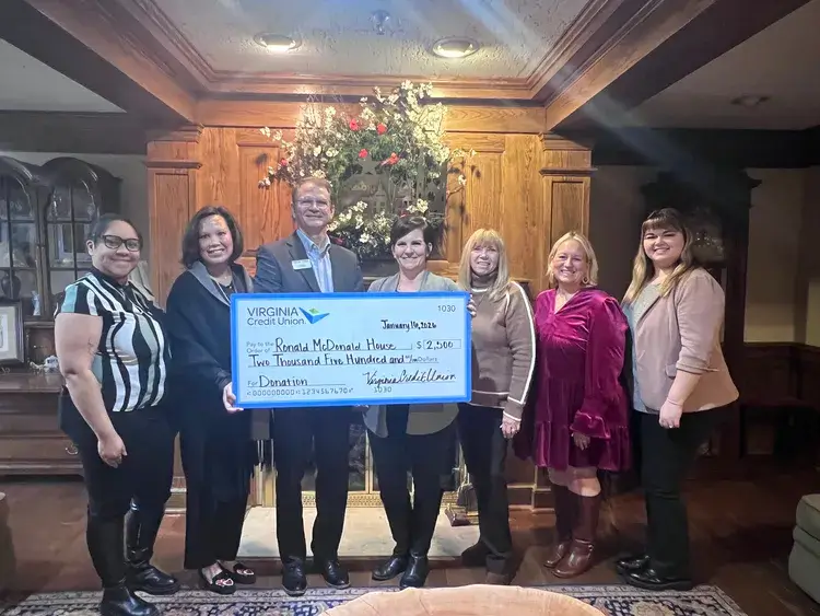 VACU presenting donation to the Ronald McDonald House Charities of Southwest Virginia