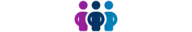 Group icon with 3 separate people figures