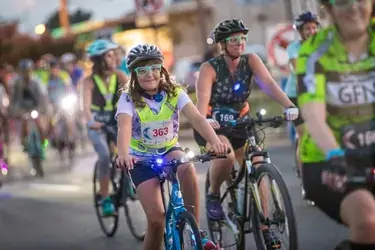 bikers at the moonlight ride event