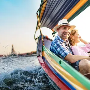 couple on a boat