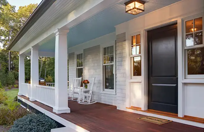 The front porch of a house